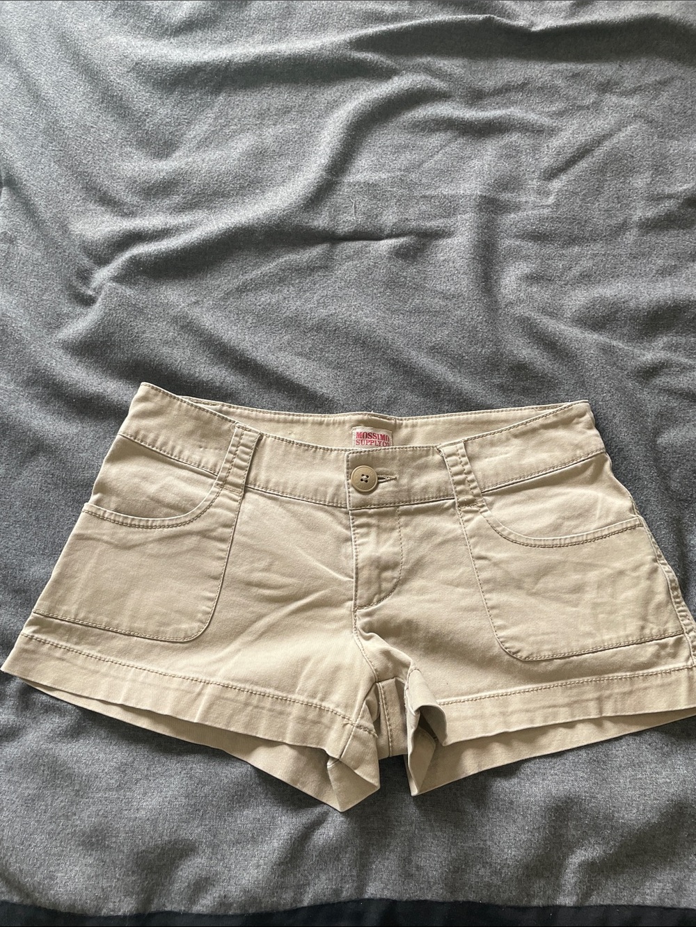 Beige Women's low rise Cotton Blend Casual Shorts